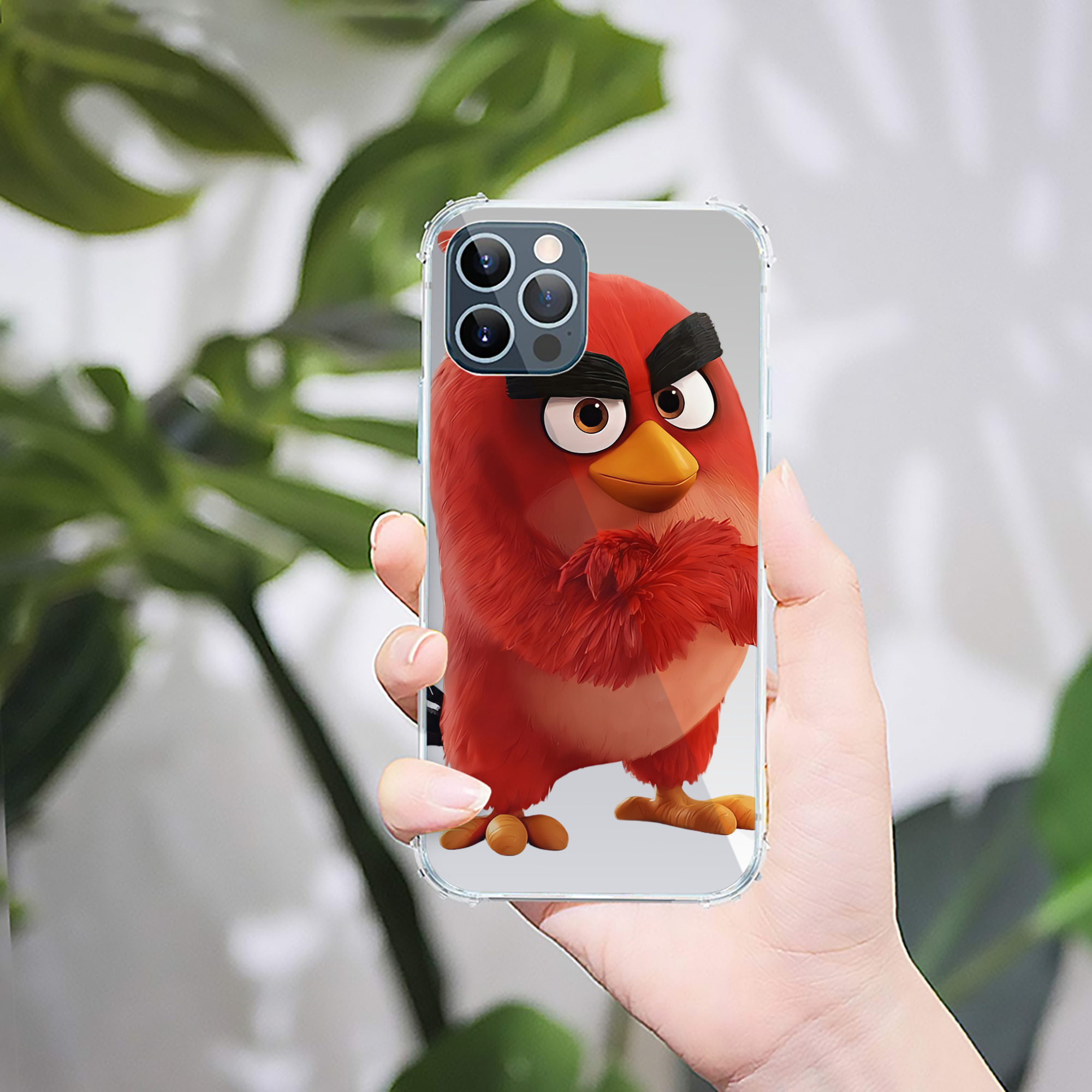 （画像用） Angry Birds アングリーバード 【iPhone 12シリーズ対応】透明スマホケース（クリアソフトケース）